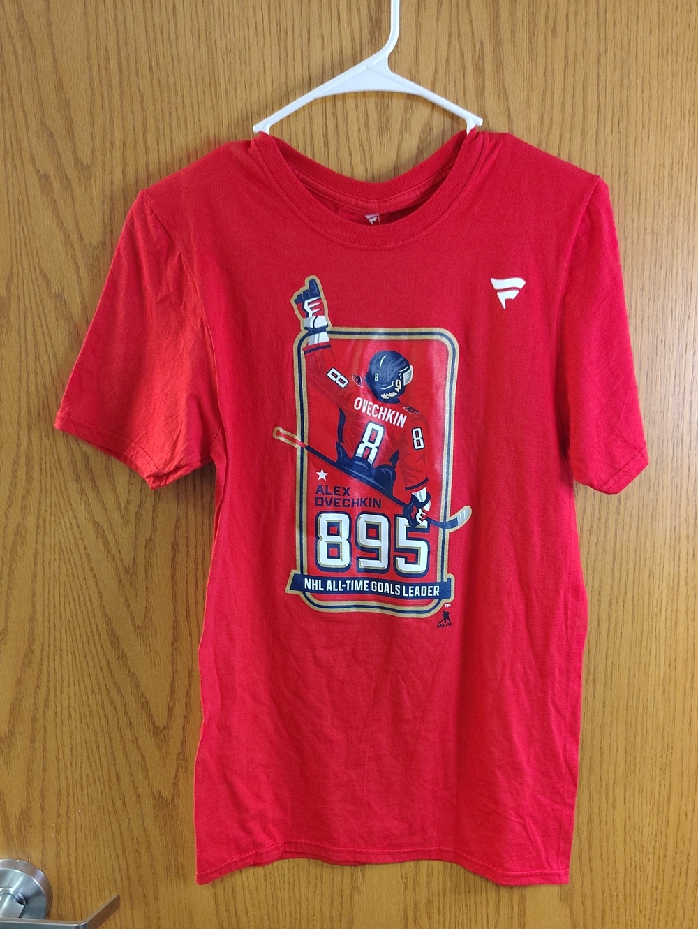 Fanatics Red Alex Ovechkin 895 NHL Goals Leader Kids Tee
